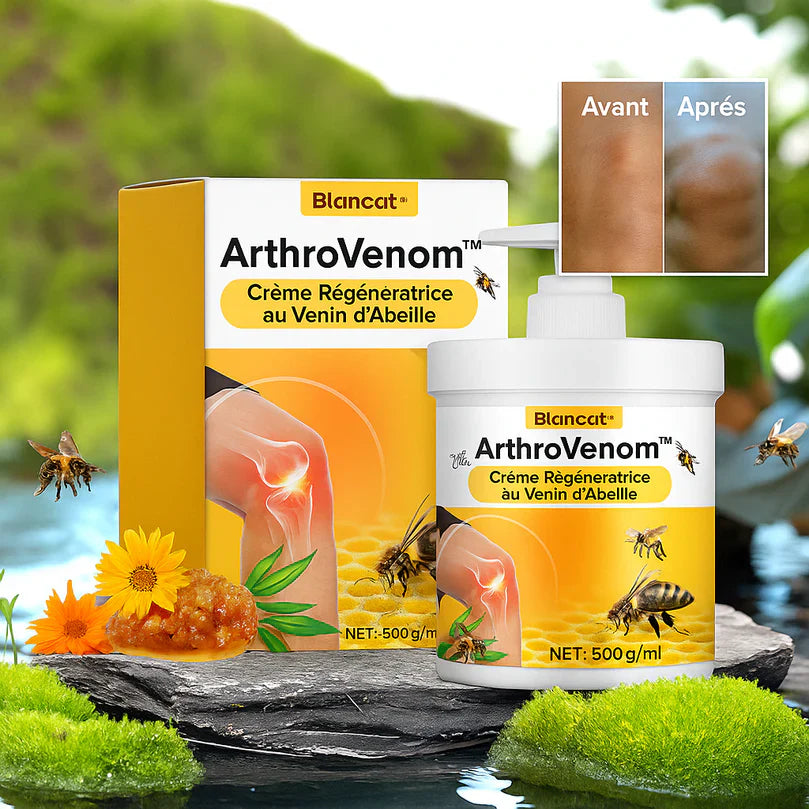 ArthroVenom™ Crème Régénératrice au Venin d’Abeille | Supprime vos douleurs articulaires en 10 minutes!