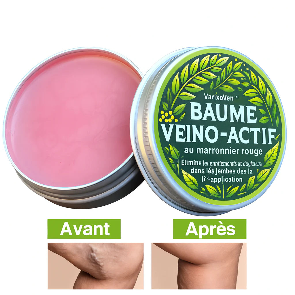 VarixoVen™ Baume Veino-Actif au Marronnier Rouge | Élimine les gonflements et douleurs dans les jambes dès la 1ère application!