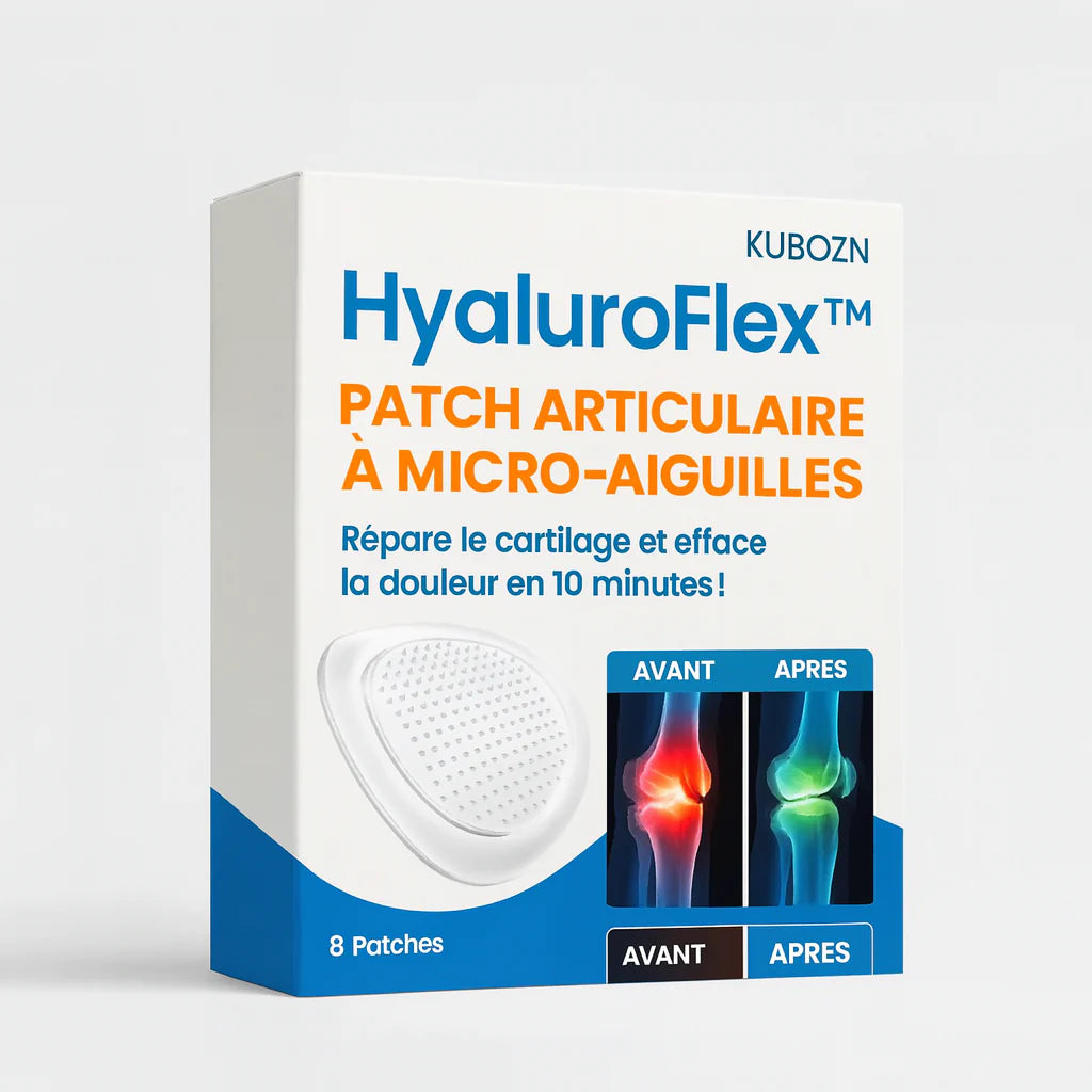 HyaluroFlex™ Patch Articulaire à Micro-Aiguilles | Répare le cartilage et efface la douleur en 10 minutes!