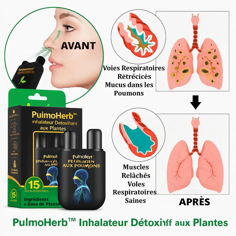 PulmoHerb™ Inhalateur Détoxifiant aux Plantes | Libère les poumons et stoppe la toux en 60 secondes!