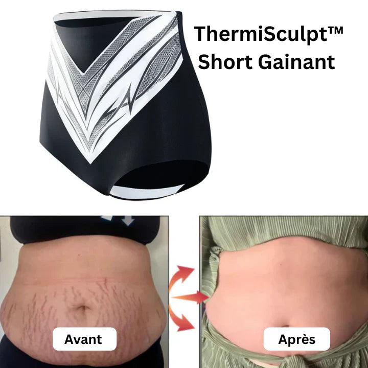 ThermiSculpt™ Short Gainant à la Tourmaline Chauffante | Brûle la graisse du ventre dès la première heure!