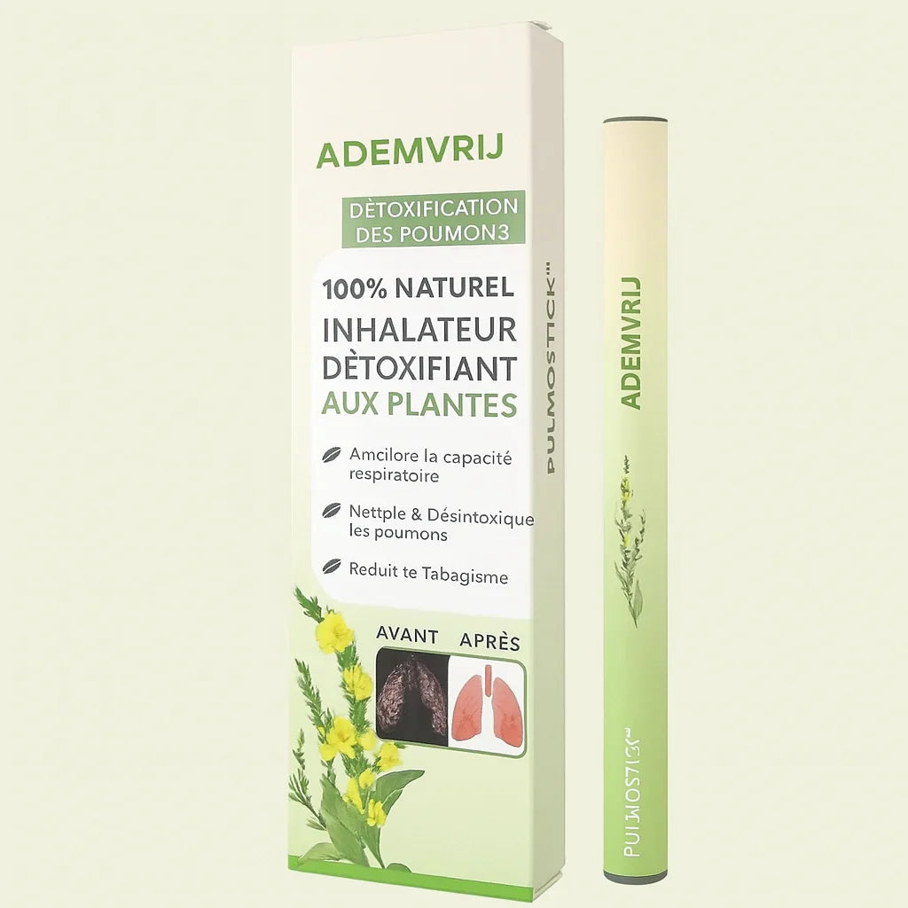 PulmoStick™ Inhalateur Détoxifiant aux Plantes | Nettoie vos poumons et libère votre respiration en 3 jours!