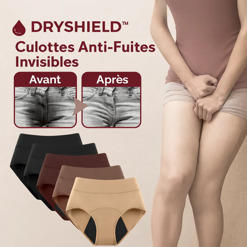 DryShield™ Culottes Anti-Fuites Invisibles | Protègent à 100 % contre les fuites urinaires – jour et nuit!