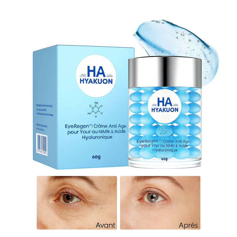 EyeRegen™ Crème Anti-Âge Yeux au NMN & Acide Hyaluronique | Efface poches & rides en 5 minutes chrono!