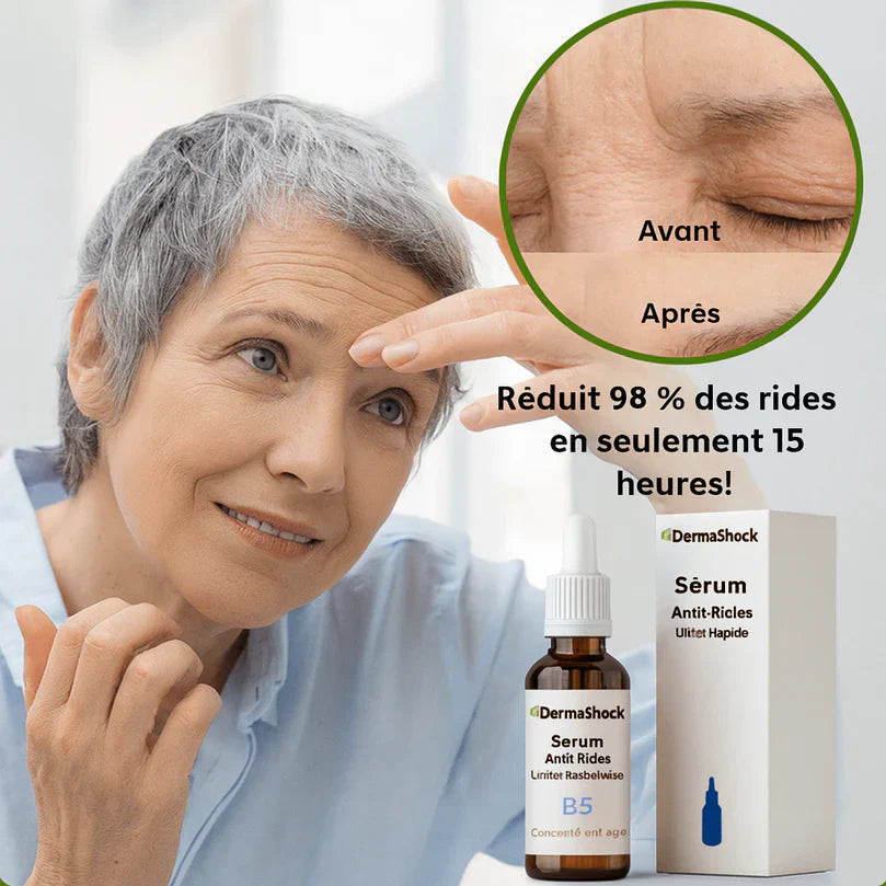 DermaShock™ Sérum Anti-Rides Ultra-Rapide | Efface 98 % des rides en 15 heures chrono!