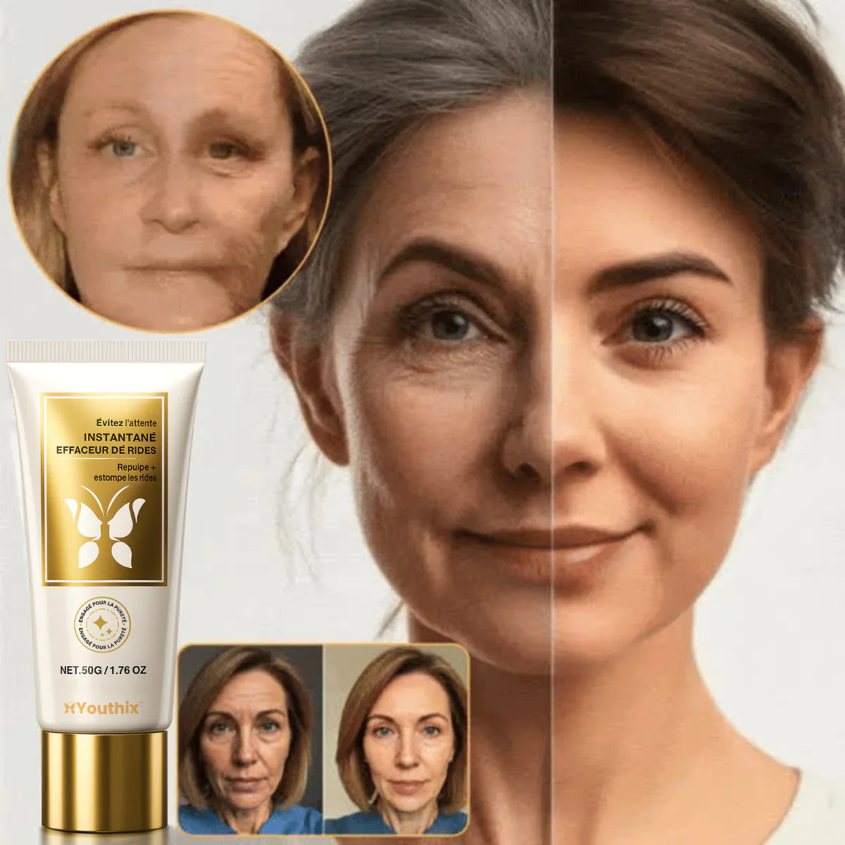 DermaFlash™ Crème Lift-Éclair Anti-Âge | Réduit 96,7 % des rides et redonne une peau d’allure jeune en seulement 30 secondes!