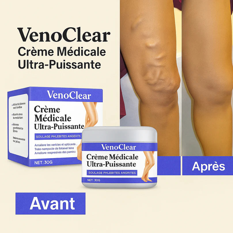 VenoClear™ Crème Médicale Ultra-Puissante | Fait disparaître les varices comme si elles n’avaient jamais existé!
