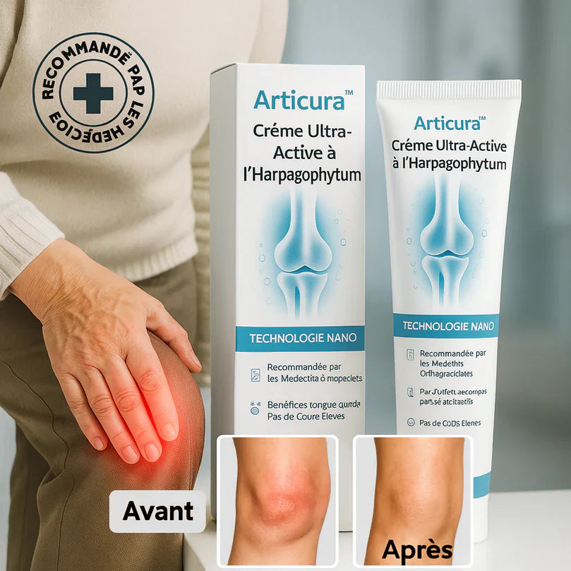 Articura™ Crème Ultra-Active à l’Harpagophytum | Éradique les douleurs articulaires en 10 minutes chrono!