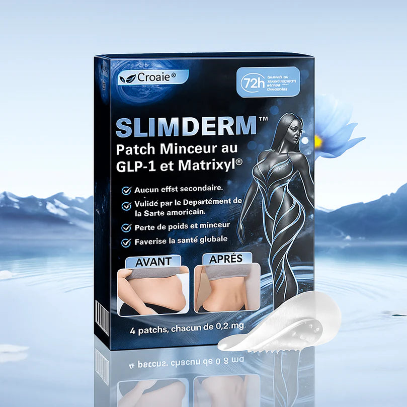 SlimDerm™ Patch Minceur au GLP-1 et Matrixyl® | Réduit le ventre et raffermit la peau en 7 jours, sans aiguille!