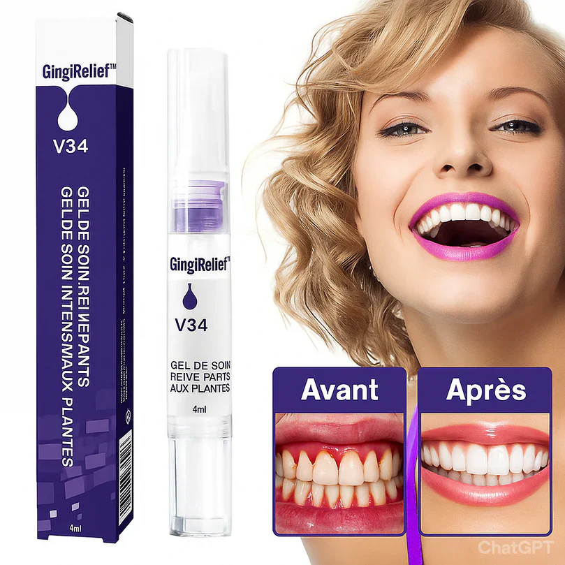 GingiRelief™ Gel de Soin Intensif aux Plantes | Stoppe saignements et douleurs gingivales en 10 minutes!