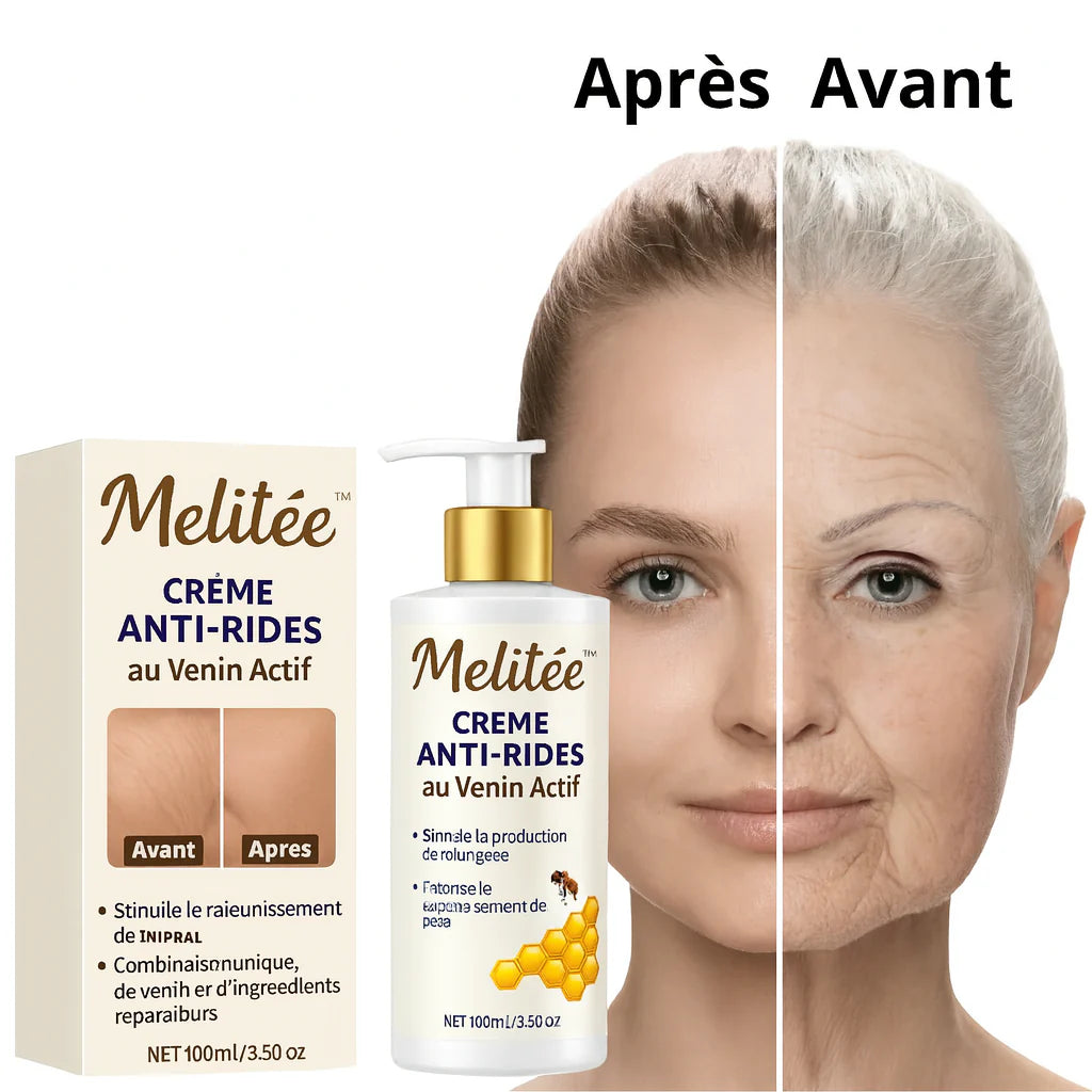 Melitée™ Crème Anti-Rides au Venin Actif | Rajeunissez de 10 ans en 5 minutes top chrono!
