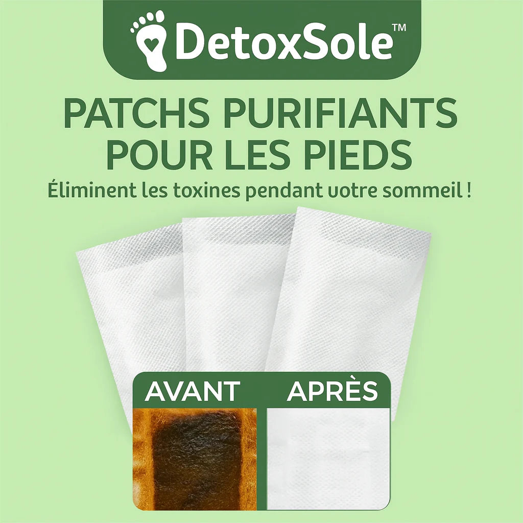 DetoxSole™ Patchs Purifiants pour les Pieds | Éliminent les toxines pendant votre sommeil!