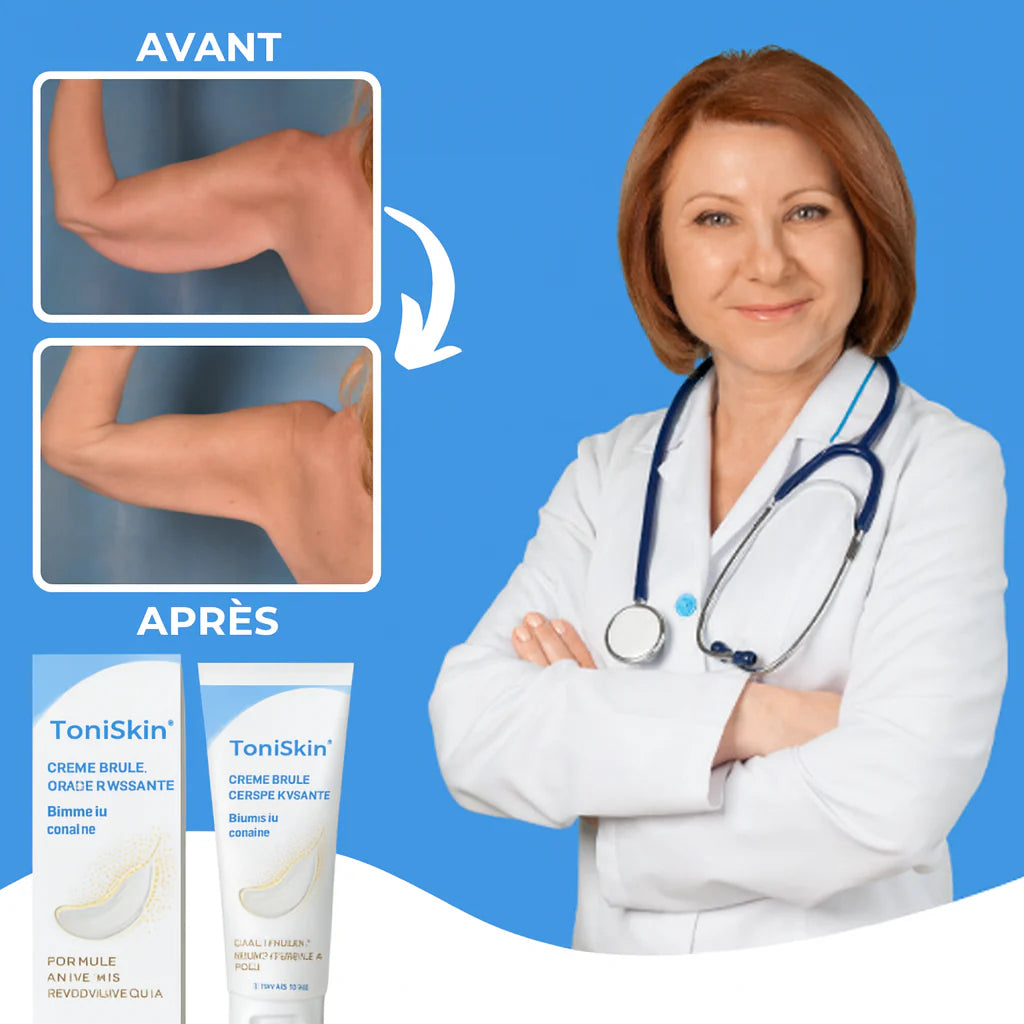 ToniSkin™ Crème Brûle-Graisse Raffermissante | Élimine la graisse des bras et retend la peau flasque en 5 jours!