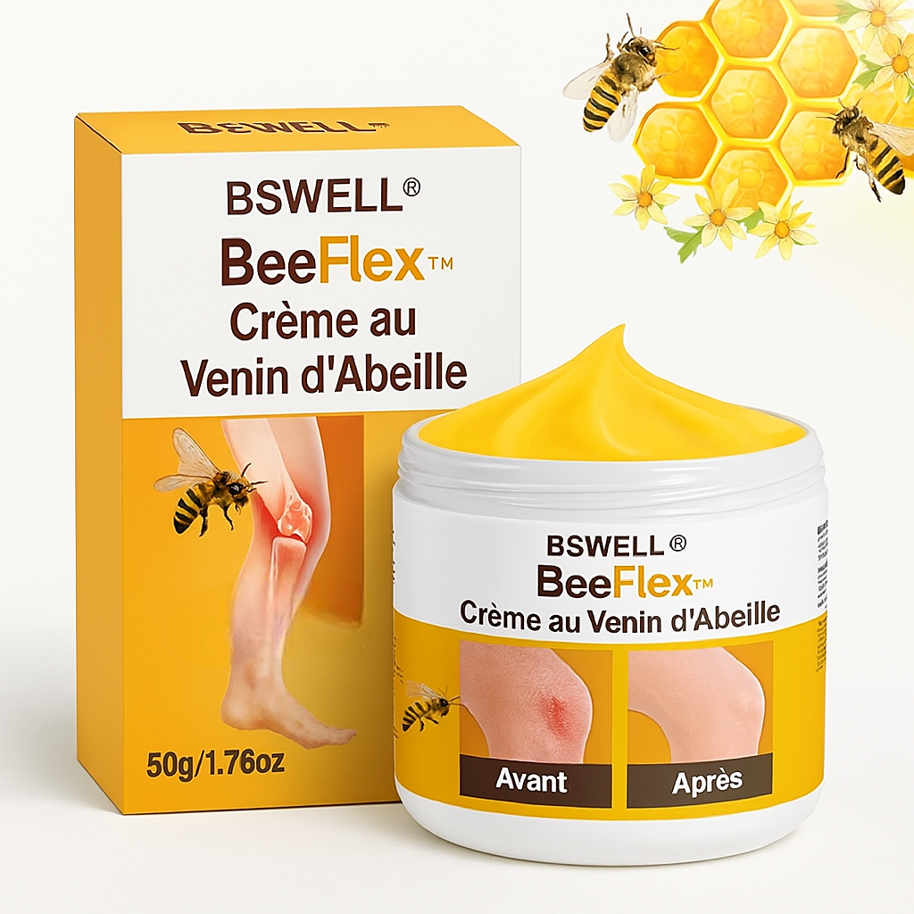 BeeFlex™ Crème au Venin d’Abeille | Répare les os et soulage les douleurs articulaires en 10 minutes!