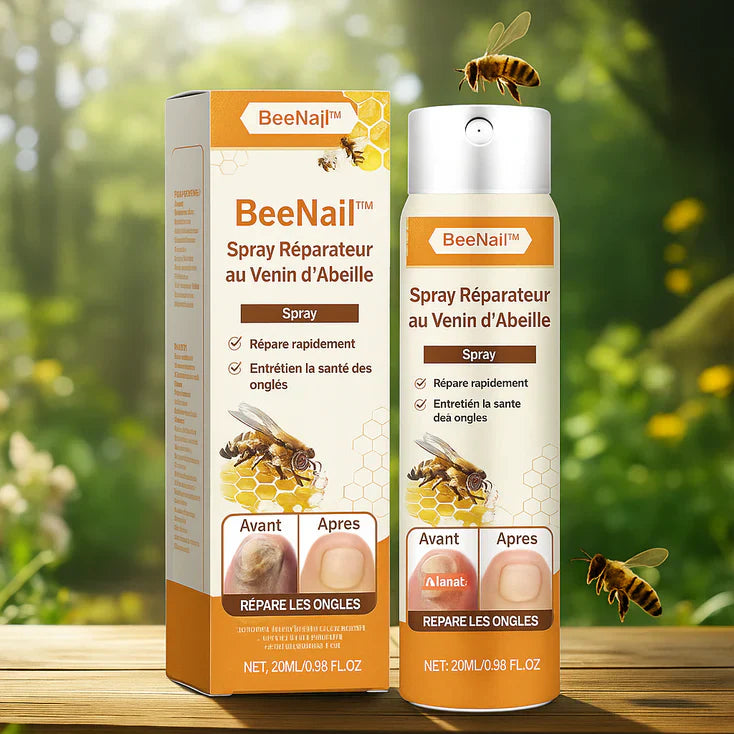 BeeNail™ Spray Réparateur au Venin d’Abeille | Répare les ongles abîmés et élimine les infections en 5 minutes!
